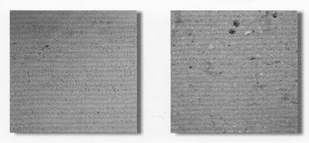 Поверхность бетона до и после обработки