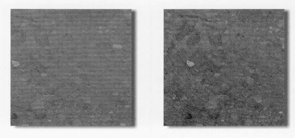 Поверхность бетона до и после обработки