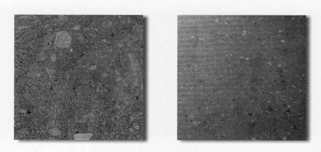 Поверхность бетона до и после обработки