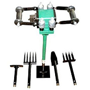 Вибротрамбовка пневматическая ручная с комплектом насадок для набивки футеровки