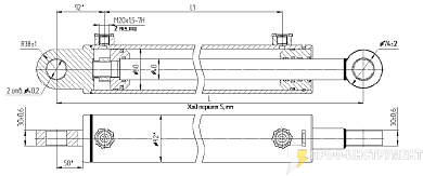 Гидроцилиндр МС80/40х250-3(4).22(550)