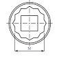 Головка ударная S16M1/2"DH